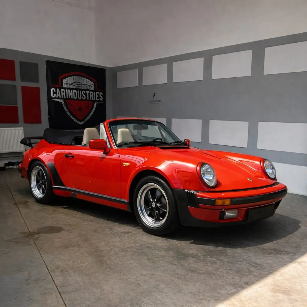 Roter Porsche 911 Cabrio nach mehrstufiger Aufbereitung und kompletter Versiegelung bei CarIndustries