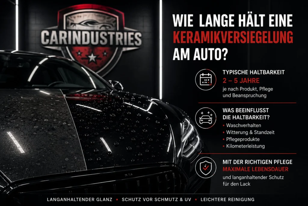 CarIndustries Blogbeitrag: Wie lange hält eine Keramikversiegelung am Auto?