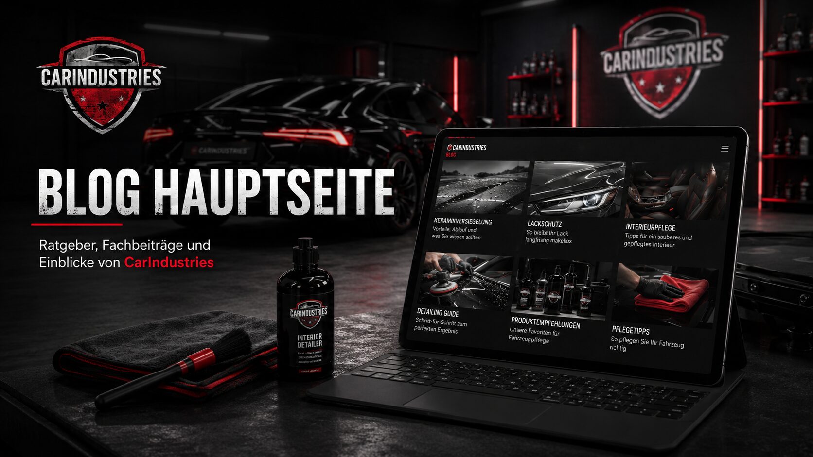CarIndustries Blog Hauptseite mit Ratgebern zu Autoaufbereitung und Fahrzeugpflege